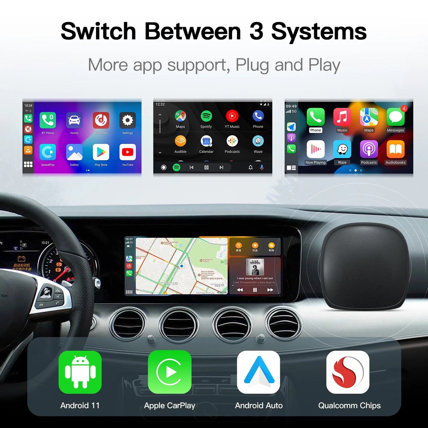 NOVEDOSO Magic Box Adaptador Carplay Android Auto!!