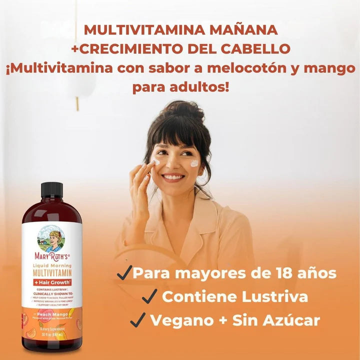 Multivitamina Para El Crecimiento Del Cabello - maryruth's x 887 ml 💇♀️✨