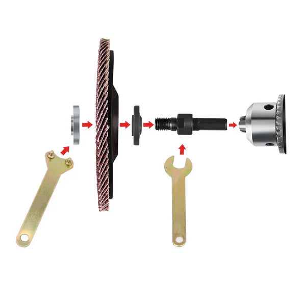 ADAPTADOR DE DISCOS PARA TALADRO - TRANSFORMA EL TALADRO EN PULIDORA