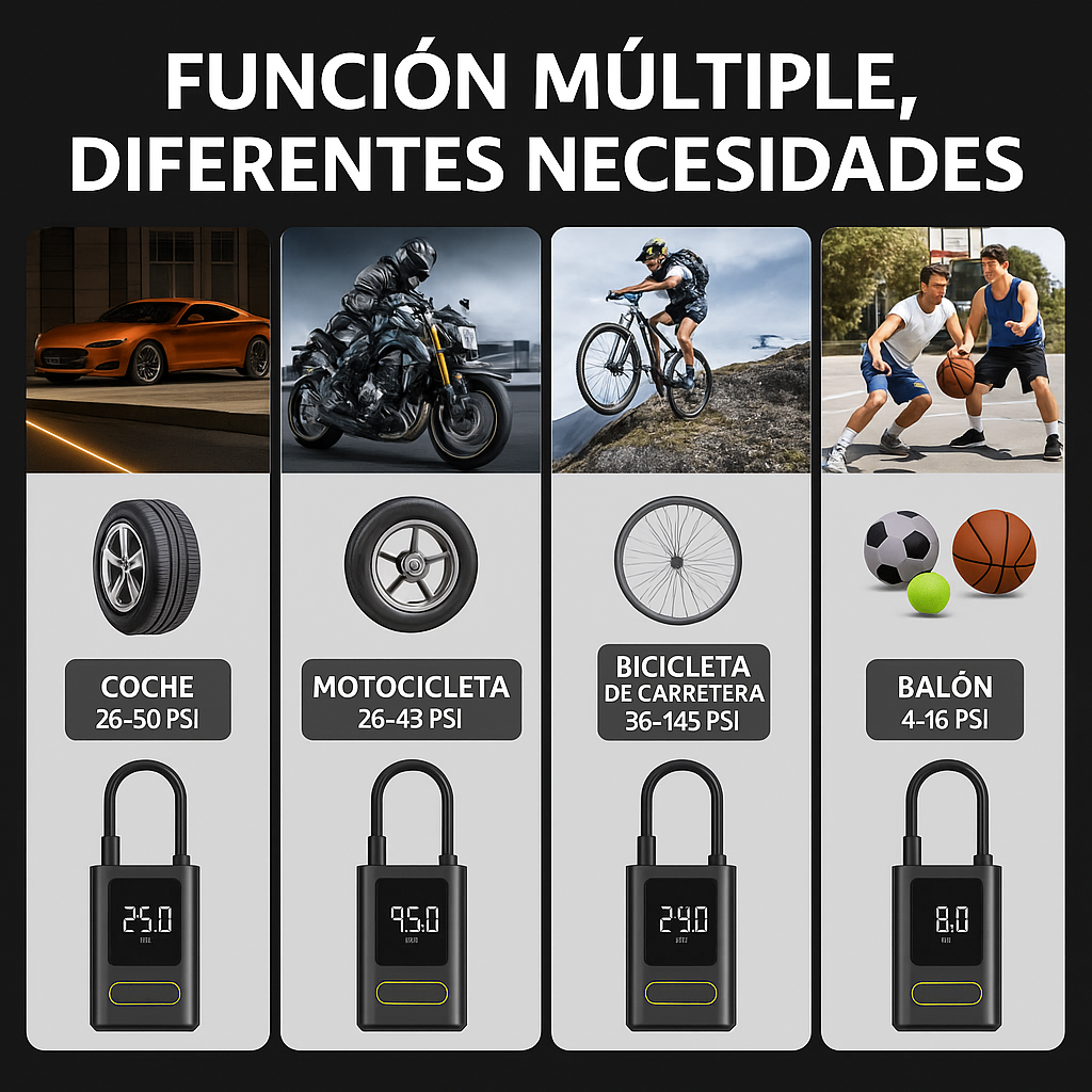 Compresor de Aire Portátil Y PowerBank 80W