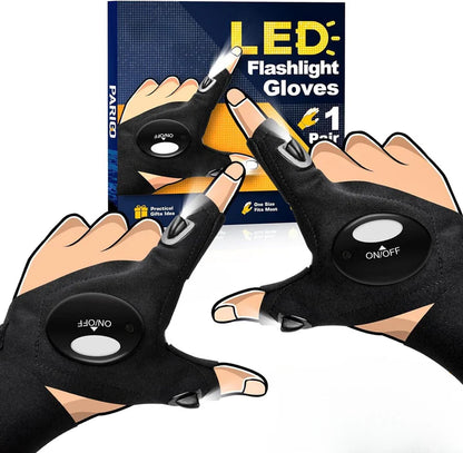 LumiHands- Guantes con linterna LED Impermeables