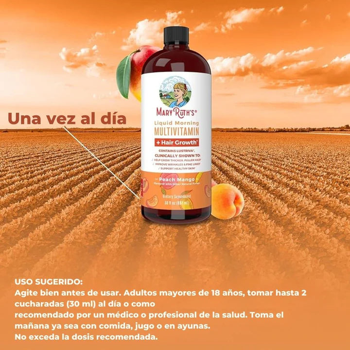 Multivitamina Para El Crecimiento Del Cabello - maryruth's x 887 ml 💇‍♀️✨