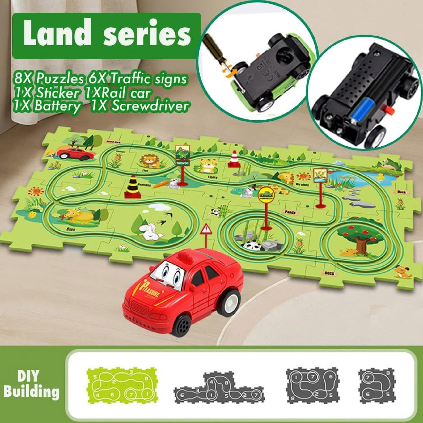 Pista de coches para niños PuzzleRacer
