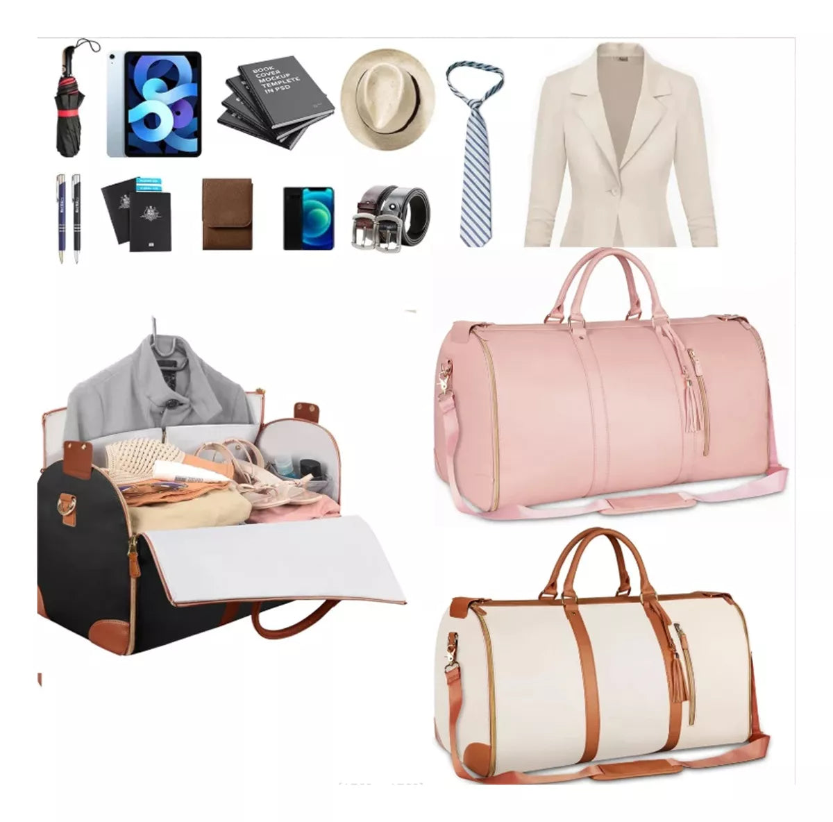 BOLSO VIAJERO PLEGABLE - PREMIUM ✅