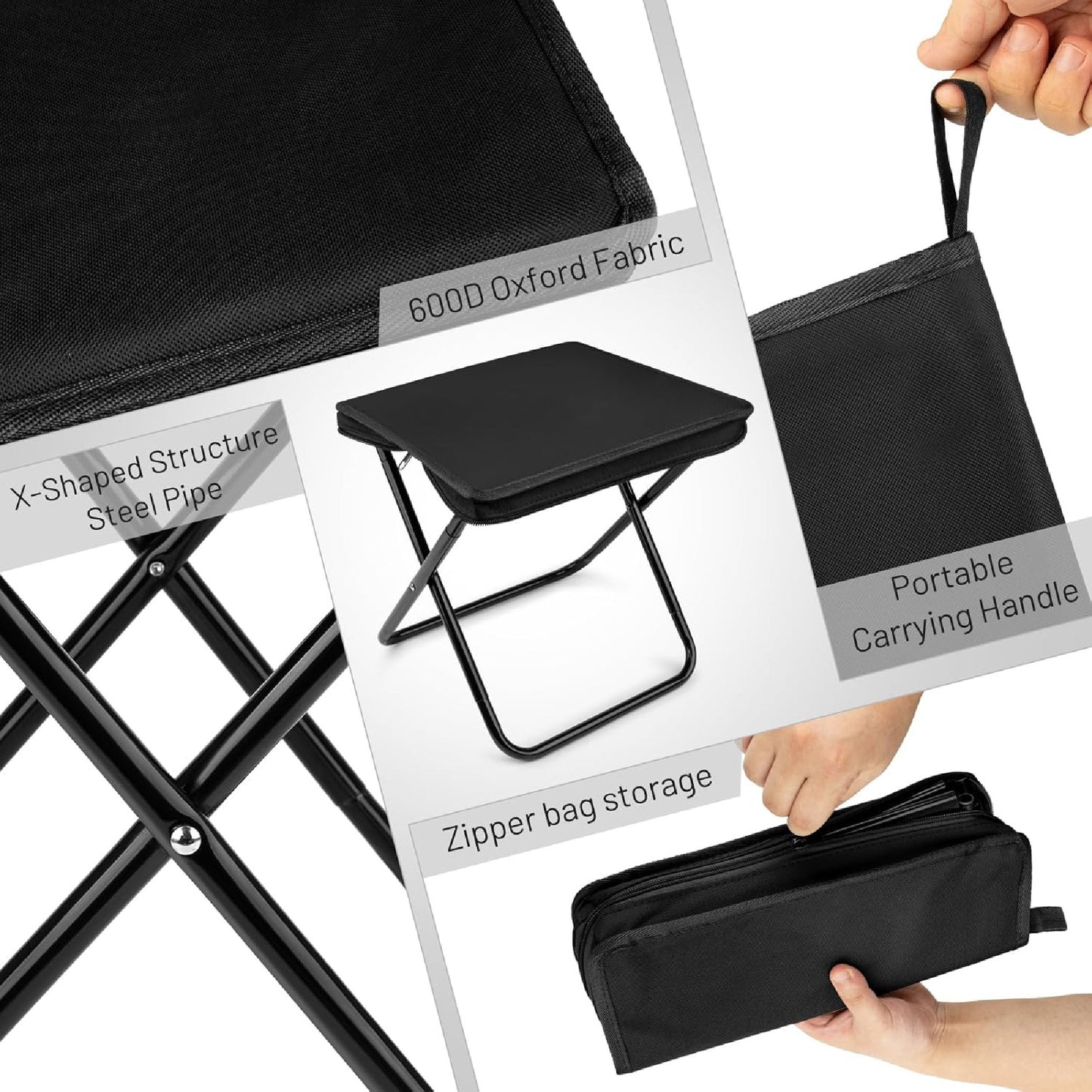 Llévala a todos lados – Silla Portátil que Soporta Hasta 100 kg