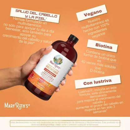 Multivitamina Para El Crecimiento Del Cabello - maryruth's x 887 ml 💇‍♀️✨