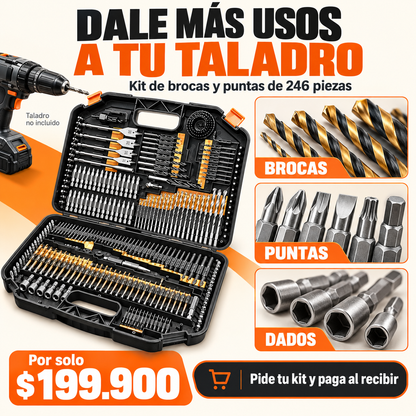 Kit BrocaMax 246 Piezas con Maletín Organizador