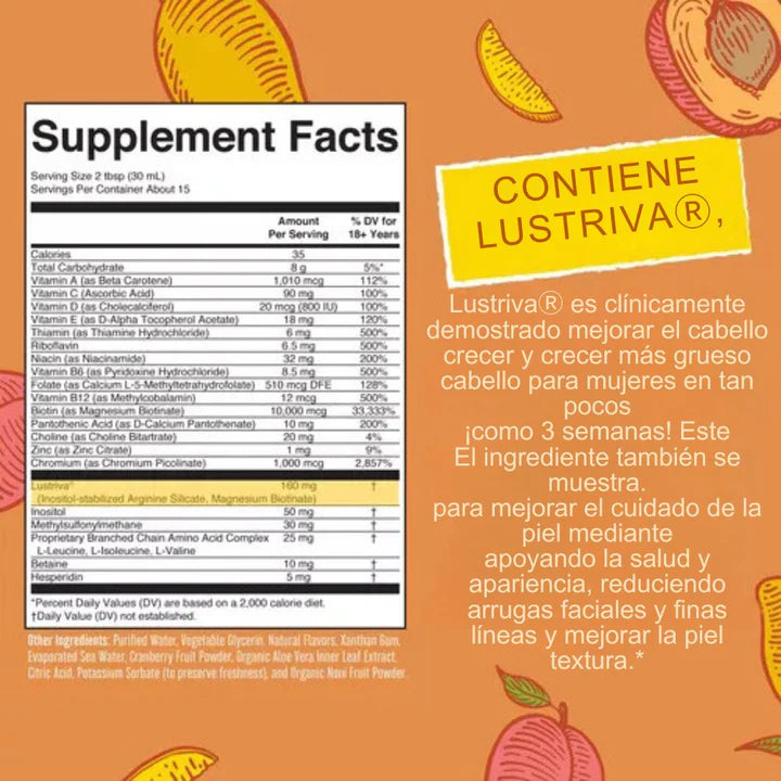 Multivitamina Para El Crecimiento Del Cabello - maryruth's x 887 ml 💇‍♀️✨