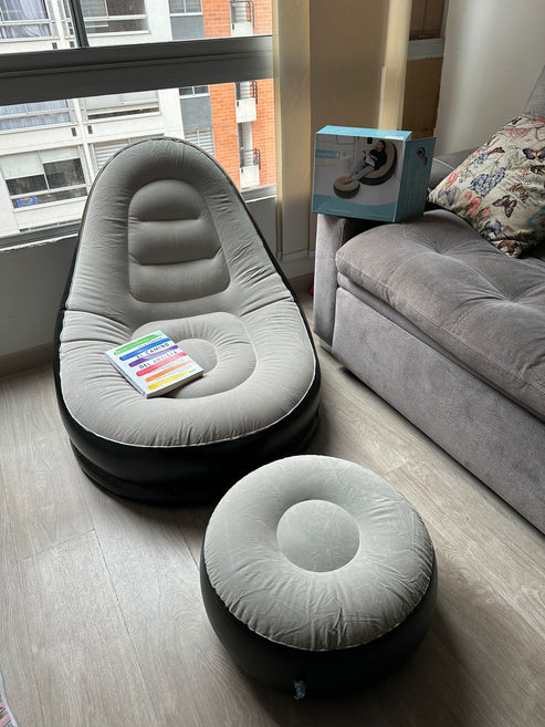 Sillón Inflable Con Reposa Pies
