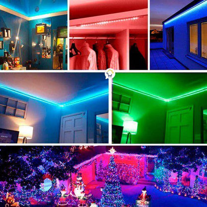 Cinta Luz Led 5 Metros RGB Multicolor Con Control Navidad