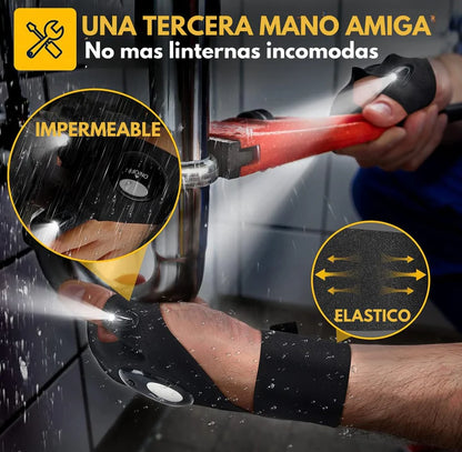 LumiHands- Guantes con linterna LED Impermeables