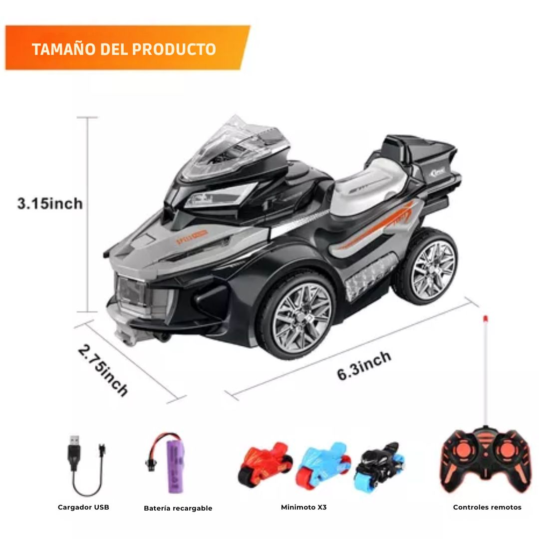 MOTO A CONTROL REMOTO LANZADOR DE MINI MOTOS