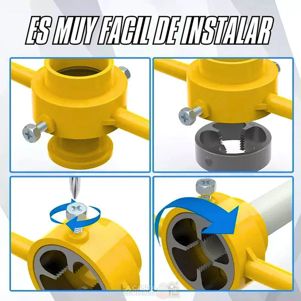 ROSCADORA MANUAL DE ACERO PARA TUBERÍA PVC
