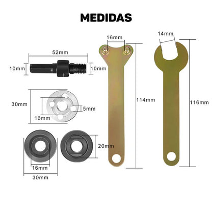 ADAPTADOR DE DISCOS PARA TALADRO - TRANSFORMA EL TALADRO EN PULIDORA