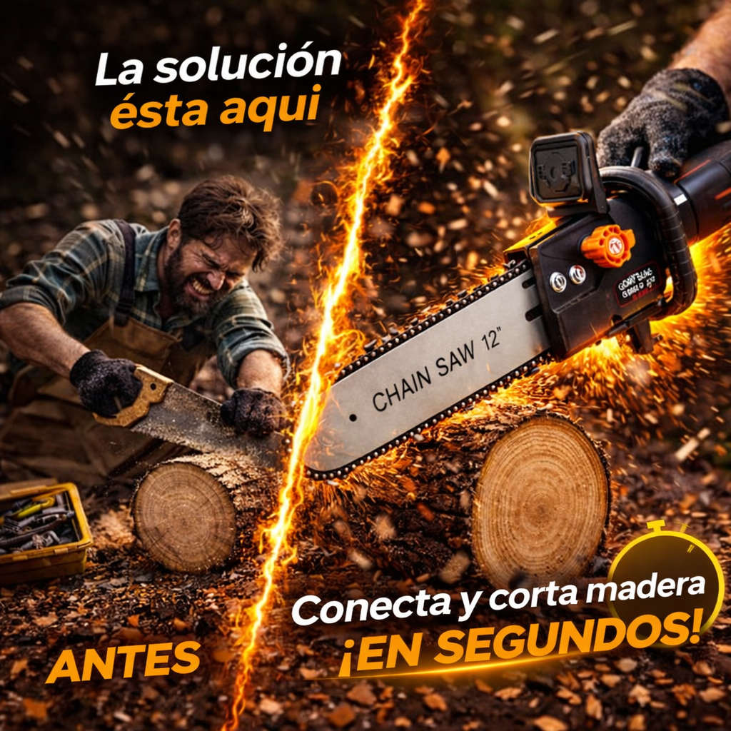Moto Sierra Turbo Multiusos - Convierte tu pulidora en motosierra