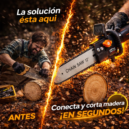 Moto Sierra Turbo Multiusos - Convierte tu pulidora en motosierra