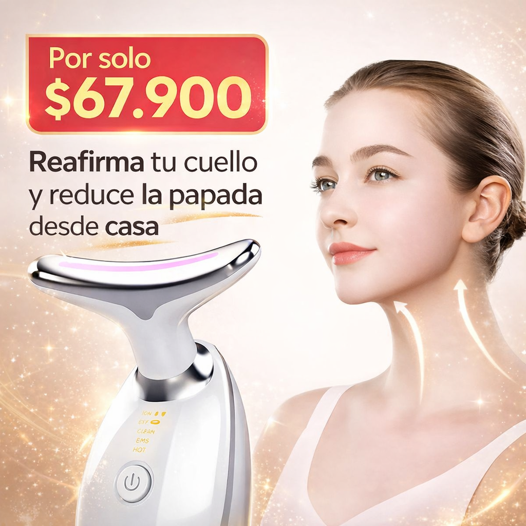 Masajeador Facial Reductor Papada Y Arrugas Con Tecnología LED E Iones Positivos – Reafirma y Tonifica