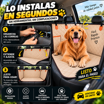 Forro Impermeable para Asiento de Carro para Mascotas | Que sus Pelos y Aventuras no Terminen en Tus Sillas