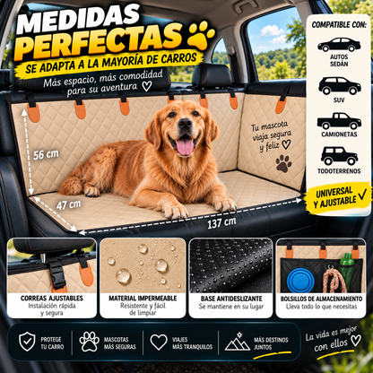 Forro Impermeable para Asiento de Carro para Mascotas | Que sus Pelos y Aventuras no Terminen en Tus Sillas