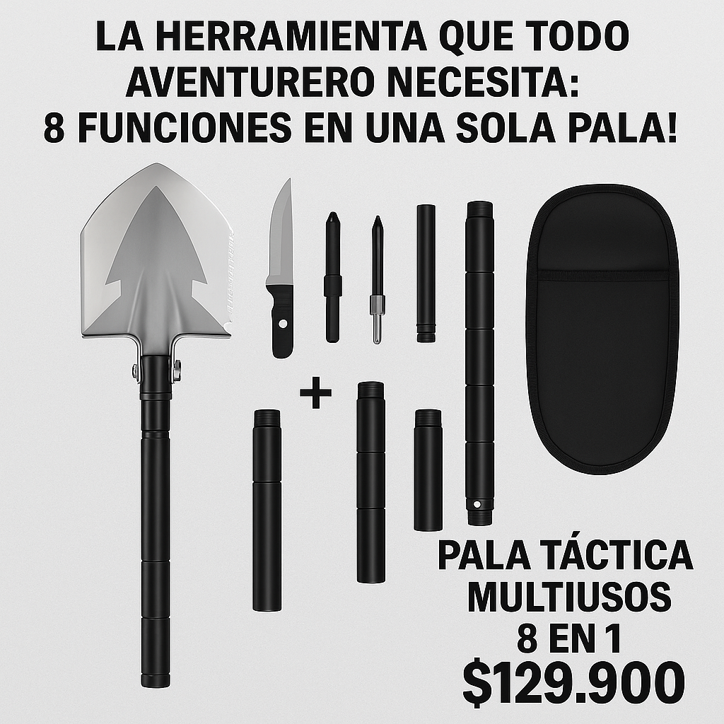 La Herramienta que Todo Aventurero Necesita: ¡8 Funciones en una Sola Pala!