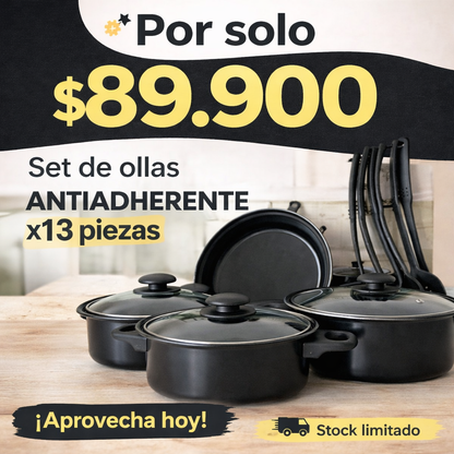 Set de Ollas CookWare Antiadherentes X13 piezas