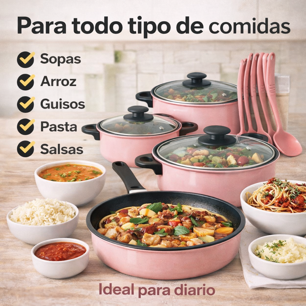 Set de Ollas CookWare Antiadherentes X13 piezas