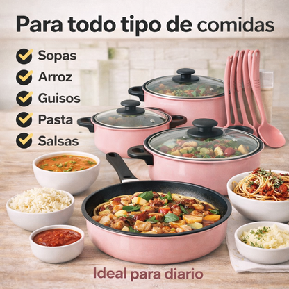 Set de Ollas CookWare Antiadherentes X13 piezas