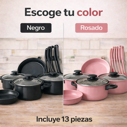Set de Ollas CookWare Antiadherentes X13 piezas