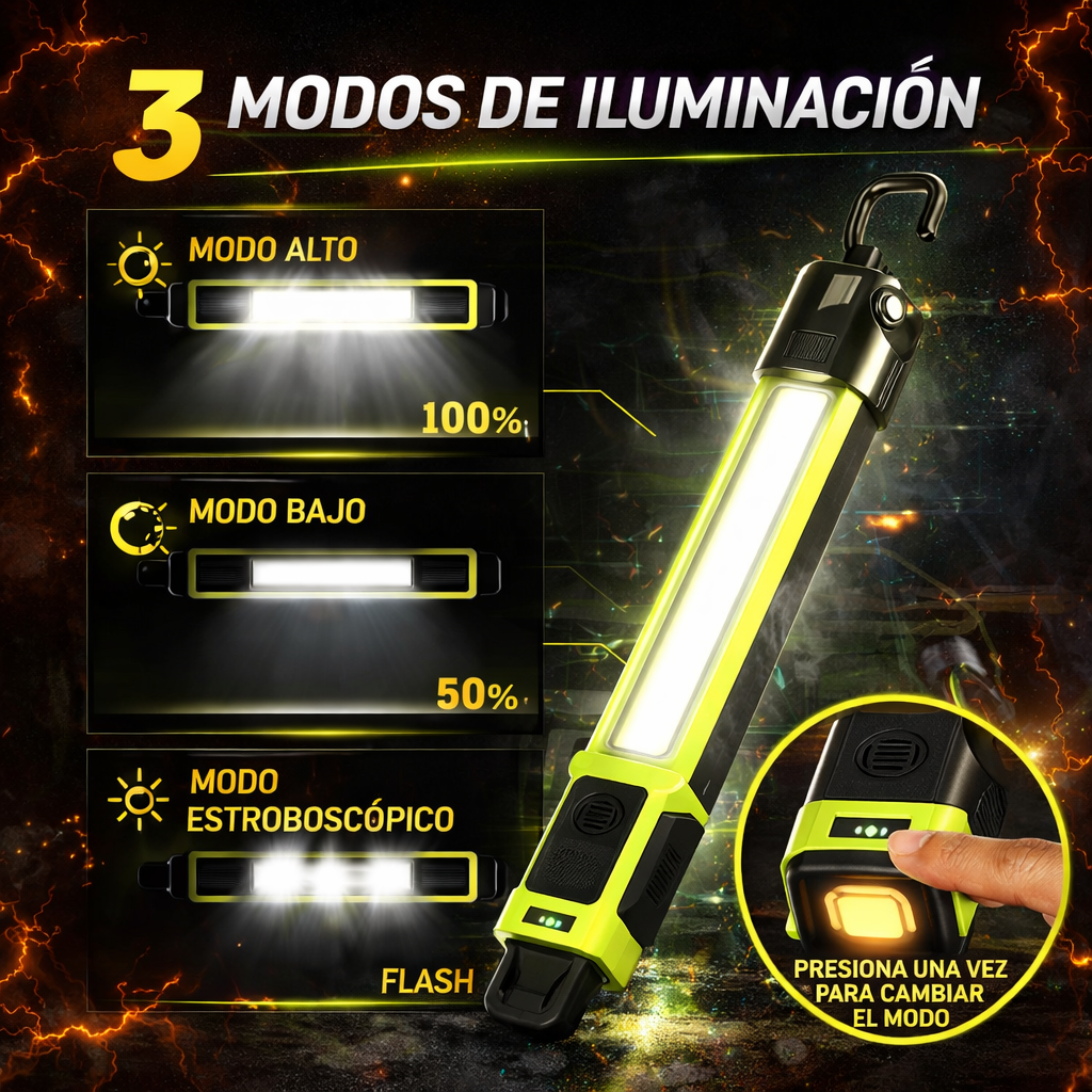 Luz LED Para Capo Recargable – Ilumina Todo el Motor sin Esfuerzo