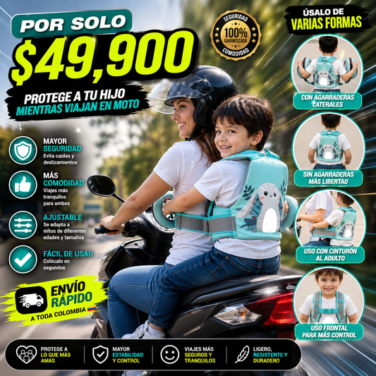 Cinturón de Seguridad para Niños de Moto - Protege lo que más amas en cada viaje
