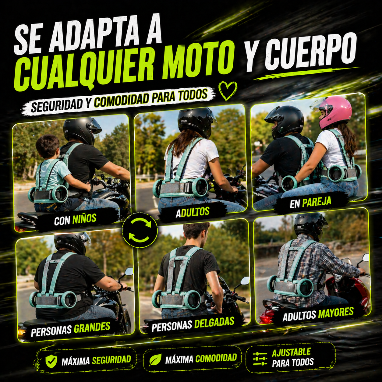 Cinturón de Seguridad para Niños de Moto - Protege lo que más amas en cada viaje