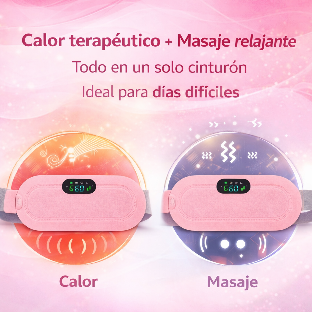 Cinturón Menstrual y Lumbar Termico con Calor y Masaje