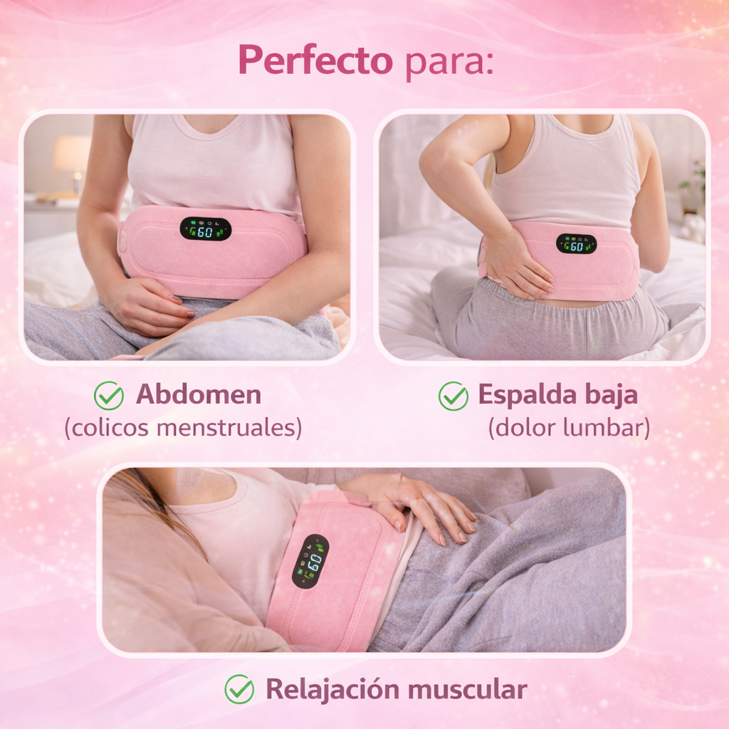 Cinturón Menstrual y Lumbar Termico con Calor y Masaje
