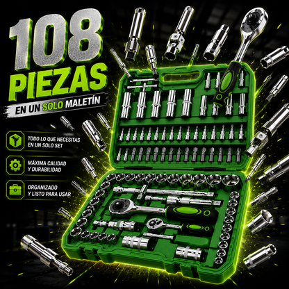 RATCHET PRO 108 | Juego de Rachets Profesional de 108 Piezas