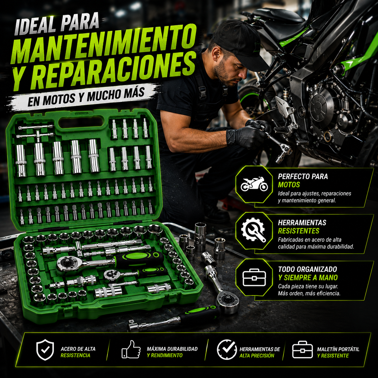 RATCHET PRO 108 | Juego de Rachets Profesional de 108 Piezas