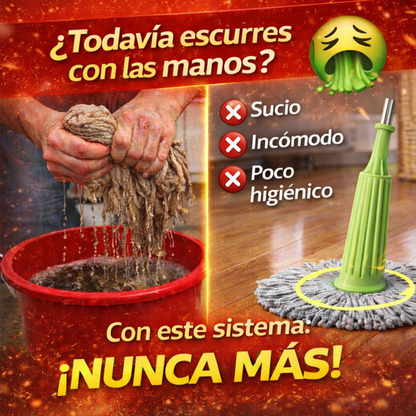 Trapero Giratorio Retráctil - Fácil Escurrido 2 en 1