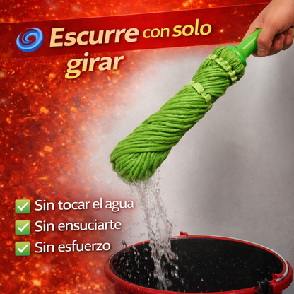 Trapero Giratorio Retráctil - Fácil Escurrido 2 en 1