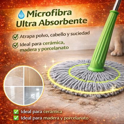 Trapero Giratorio Retráctil - Fácil Escurrido 2 en 1
