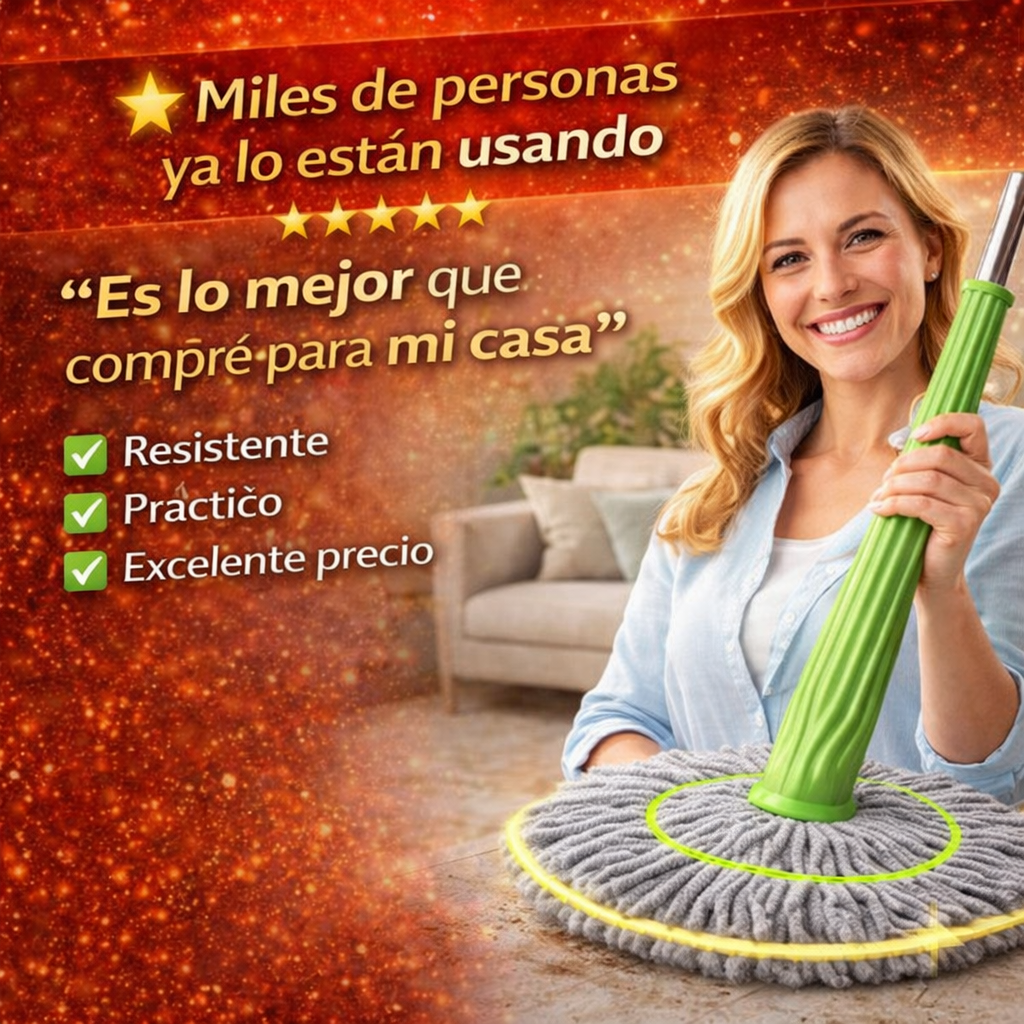 Trapero Giratorio Retráctil - Fácil Escurrido 2 en 1
