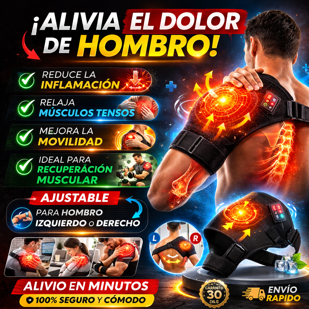 Hombrera Térmica con Masaje y Vibración Antidolores – Alivio Inmediato