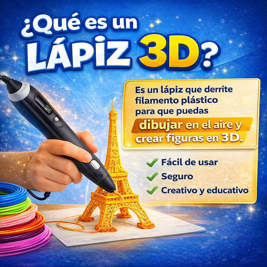 3D PEN-V2 | Lápiz de impresión 3D para Crear Dibujos y Figuras en 3D