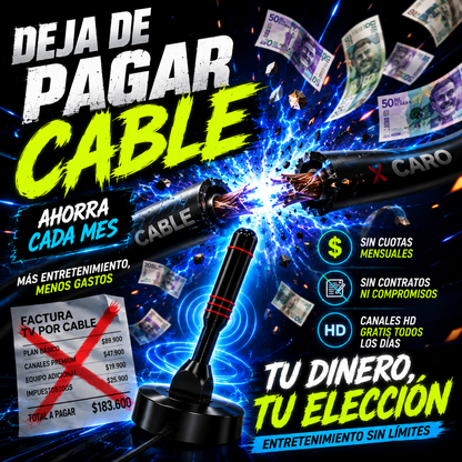Antena TDT 5M Full HD Potente | Más Canales Gratis y Mejor Señal