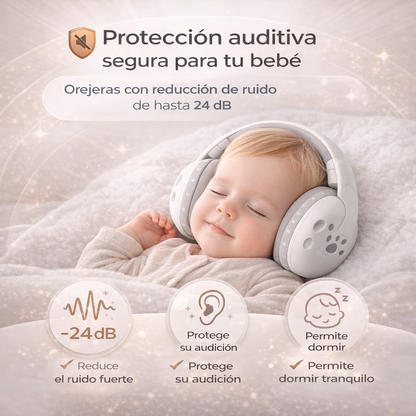 Orejeras Protectoras Auditivas para Bebé - Reduce el Ruido y Protege su Audición
