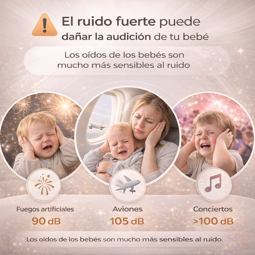 Orejeras Protectoras Auditivas para Bebé - Reduce el Ruido y Protege su Audición