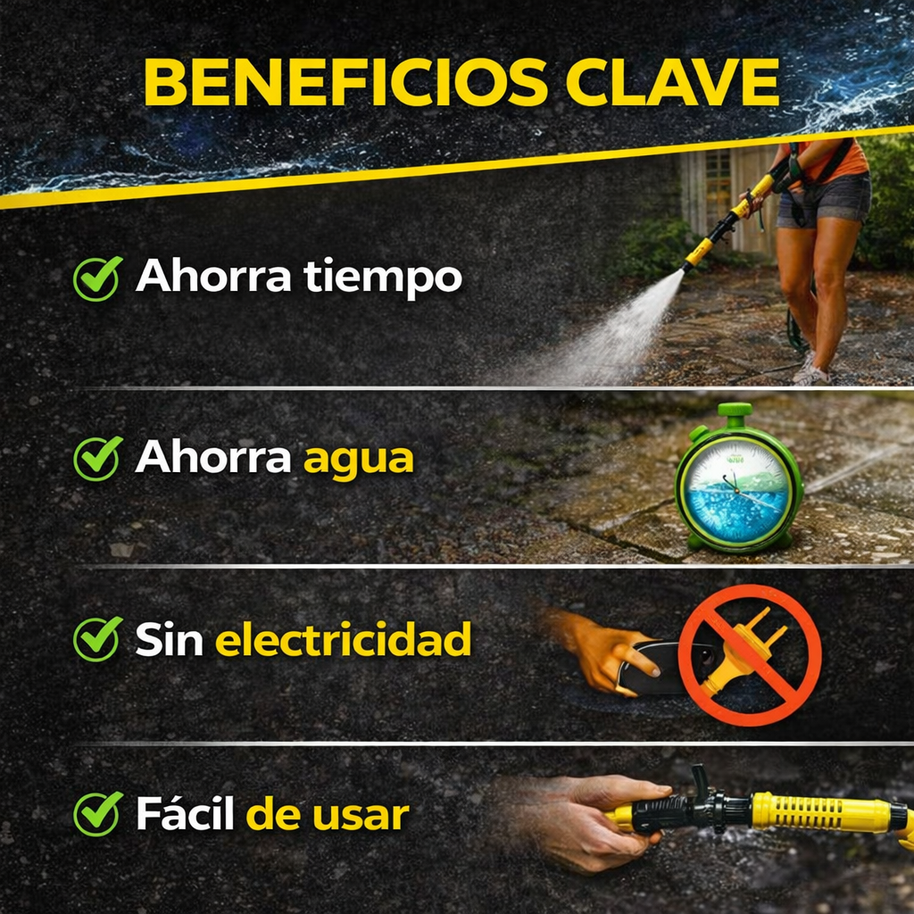 Water Zoom Hidrolavadora Limpiador Con Alta Presión De Agua