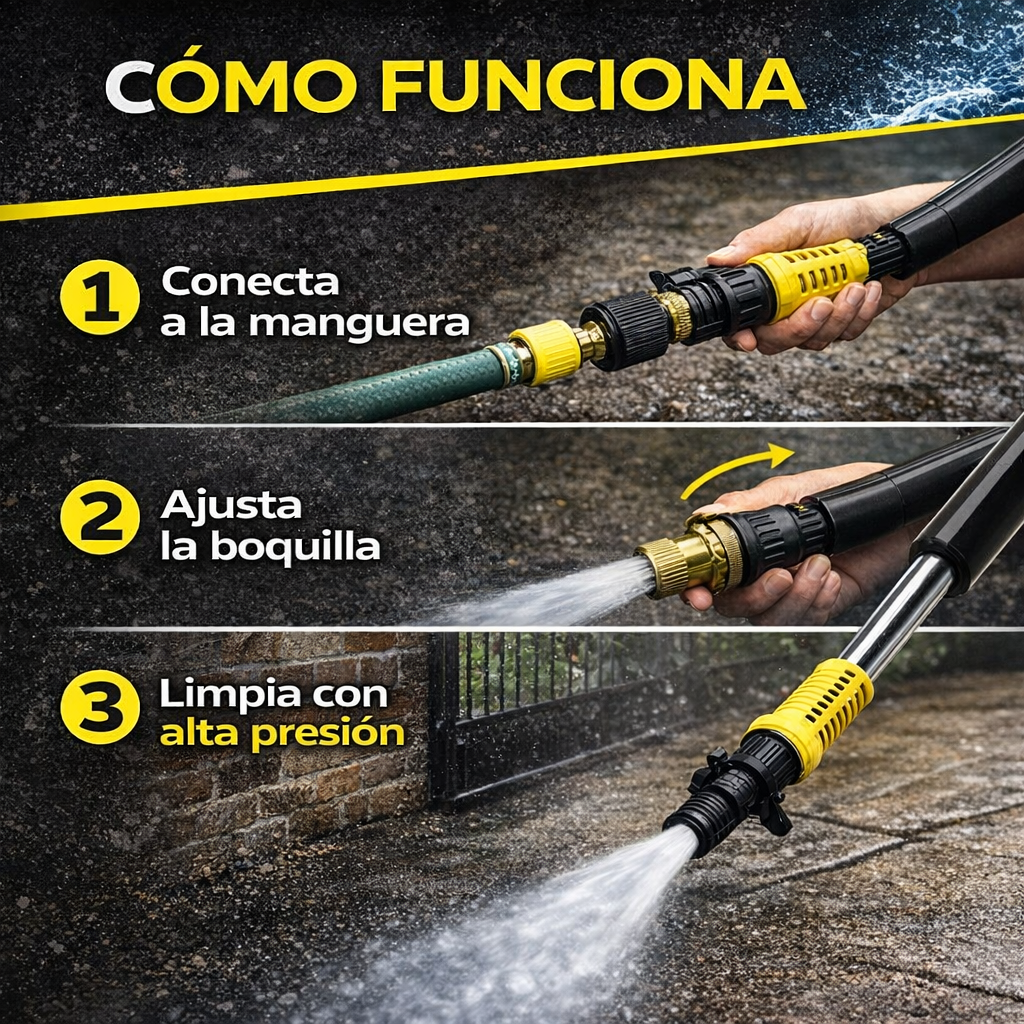 Water Zoom Hidrolavadora Limpiador Con Alta Presión De Agua