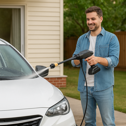 Hidrolavadora Portátil Inalámbrica 48V 2 Baterías |    Boquilla 6 en 1 Incorporada