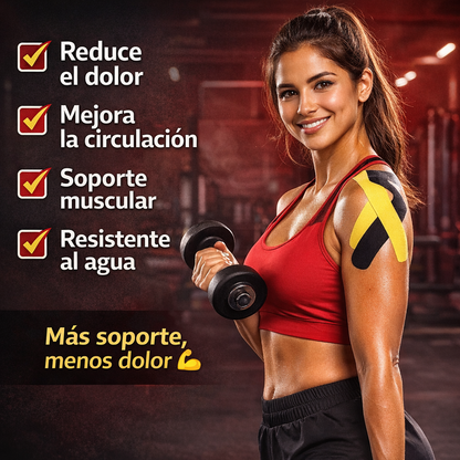Cintas Deportivas Kinesiológicas - Adiós al Dolor, Recuperación Muscular y Máxima Elasticidad
