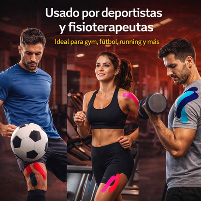 Cintas Deportivas Kinesiológicas - Adiós al Dolor, Recuperación Muscular y Máxima Elasticidad