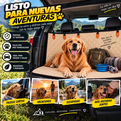 Forro Impermeable para Asiento de Carro para Mascotas | Que sus Pelos y Aventuras no Terminen en Tus Sillas